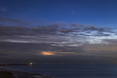 Comet Tsuchinshan-ATLAS or C/2023 A3 and intra-cloud lightning discharges, seen from Cap Blanc-nez, 16/10/2024, Côte d'Opale, France
