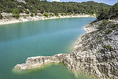 Lac du Paty (dam lake) on Bregoux river, Vaucluse, Provence, France