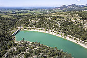 Lac du Paty (dam lake) on Bregoux river, Vaucluse, Provence, France