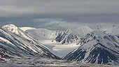 Midnight sun in June in Spitzbergen - Svalbard Archipelago