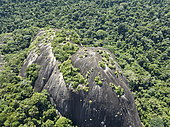 Voltzberg with climbers on the top, Central Suriname reserve, Suriname