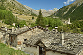 Vallée de la Haute Ubaye, Maljasset (vallon du Maurin) last hamlet: starting point for hikes, Alpes de Haute Provence, France