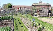 Vegetable garden at the Arche de la Nature, Le Mans metropole, Sarthe, France