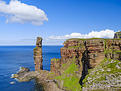 The Old Man of Hoy, on the island Hoy, part of the Orkney Islands, Europe, Great Britain, Scotland Northern Isles, Orkney