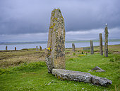 Ring of Brodgar, part of UNESCO World Heritage Heart of Neolithic Orkney and one of the great attractions of Orkney. Europe, Great Britain, Scotland Northern Isles, Orkney