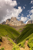 Langkofel ( Sassolungo ) Massif in the Dolomites,Val Gardena, Italy