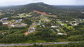 Peri-urban landscape with wooded hillside, Matoury, French Guiana