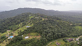 Peri-urban landscape with wooded hillside, Matoury, French Guiana