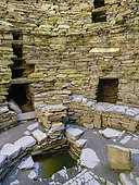 Broch of Mousa on the island of Mousa, Shetland Islands. It is one of the best preserved buildings dating back to the iron age in europe. Europe, Northern Europe, Great Britain, Scotland