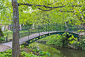 Passerelle au jardin des plantes, Le Mans, Sarthe, France