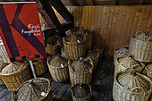 Carboys, aging, brandy, Kirsch de Fougerolles AOC, attic, Paul Devoille distillery, Fougerolles-Saint-Valbert, Fougerolles, Haute Saone, France