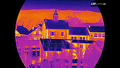 Thermal binocular, Brognard by night, Doubs, France