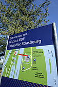 EDF Odyssélec space, map, hydroelectric power station on Rohrschollen Island, Strasbourg, Bas-Rhin, France