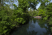 Boat trip with flat bottom, Ecomuseum of Alsace, Ungersheim, Haut Rhin, France