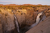 The Orange River as it plunges into the huge Augrabies Canyon at Augrabies Falls National Park, Northern Cape. South Africa.