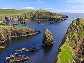 Coastal landscape near Westerwick, Shetland Islands. Europe, Great Britain, Scotland, Northern Isles