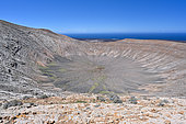 Caldera Blanca, Volcanoes Natural Park, Lanzarote Island, Canary Islands.