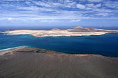 La Graciosa island, view from Mirador Del Rio, Lanzarote island, Canary Islands