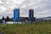 Activated carbon filtration plant at the Madrid water catchment, commissioned in 2023 to purify water with a high PFAS content, water pollution in Rumilly, France. Illustration of PFAS pollution caused by the Tefal factories belonging to the SEB group.