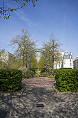 Rene Dumont green promenade green space in Paris, France.