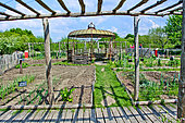 Gloriette in the vegetable garden of the arche de la nature, Le Mans métropole, Sarthe, France