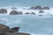 Rocks scenery at Brignogan-plages, Brittany, France