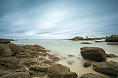 Landscape with the Brignogan vessel traffic service, Brittany, France