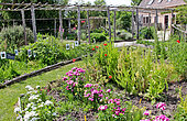 Jardin potager pédagogique et fleurs de l'Arche de la Nature, Le Mans, Sarthe, France