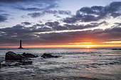 Goury lighthouse or La Hague lighthouse, Manche, France