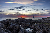 Goury lighthouse or La Hague lighthouse, Manche, France