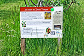 Educational panel "Le verger du Jardin potager", Jardin Potager de Bonnetable, Sarthe, France