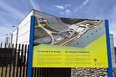 Panel, K hydroelectric power station from 2016, Kembs, Haut Rhin, France