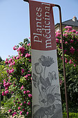 Banner, Medicinal plants, Metz botanical garden, Montigny les Metz, Moselle, France