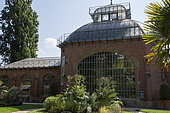 Greenhouses from 1898, tropical and exotic plants, Metz botanical garden, Montigny les Metz, Moselle, France