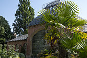 Greenhouses from 1898, tropical and exotic plants, Metz botanical garden, Montigny les Metz, Moselle, France
