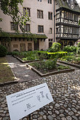 Medieval garden, Notre-Dame Museum, Place du Château,, Strasbourg, Bas-Rhin, France