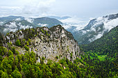 Cliff in the Creux du Van Nature Reserve, Switzerland