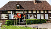 Village of Camembert, home of the famous cheese, Camembert Museum, Orne, Normandy, France