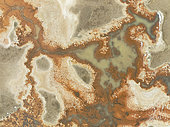 Salt marsh at the Skeleton Coast. Aerial view. Drone shot. Dorob National Park, Namibia.