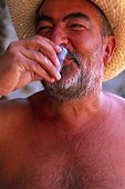 Montenegro. Man drinking
