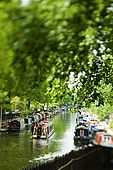 United Kingdom London Regent's Canal Houseboats along the Maida Avenue.