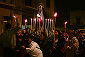 italy-sicily-palermo-settimana santa, processione quartiere NOCE-via Perpignano