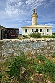 Croatia Lastovo Island The Struga lighthouse and the lighthouse-keeper house at left.
