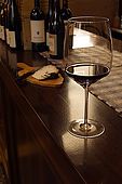 A glass of red wine. Antico Bar, Bassano del Grappa, Veneto, Italy. tel: 0424 521161
