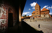Trakai, Lithuania: the courtyard of the insular castle (Traky Pilis);