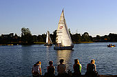 Trakai, Lithuania: sailing on the Galves lake;