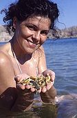 Girl on Paliochori beach, Milos Island, Greece