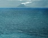 Italy, Sicily, Stromboli island. Seen from the Calabrian coast