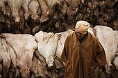 Old trader at the skins market, Fes, Morocco