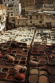 View over the tanneries, Fes, Morocco